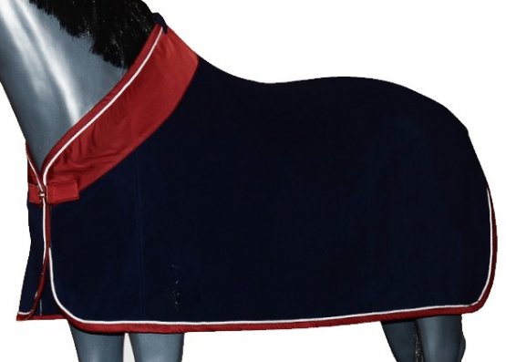 Odpocovací deka Horsea Collar kombinace modré a červené